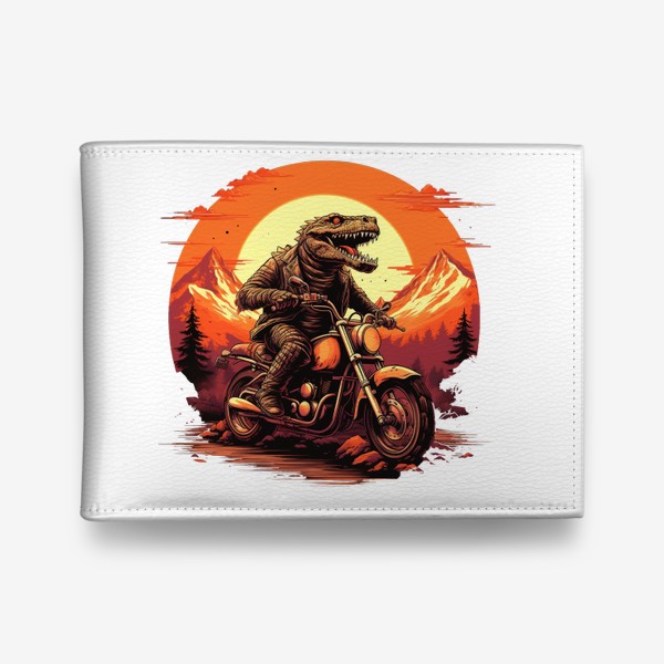 Кошелек «Динозавр на мотоцикле»