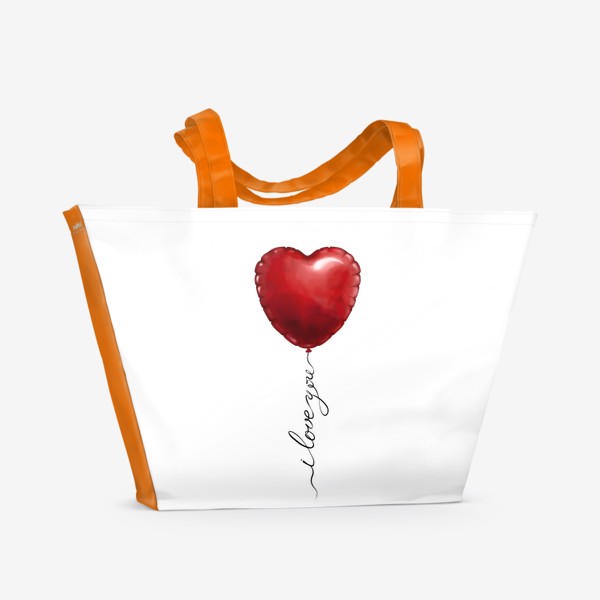 Пляжная сумка «Сердце шарик»