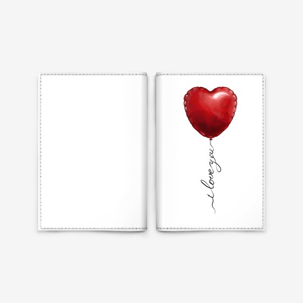 Обложка для паспорта «Сердце шарик»
