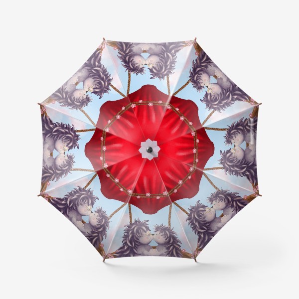 Зонт «Ежики на воздушном шаре»