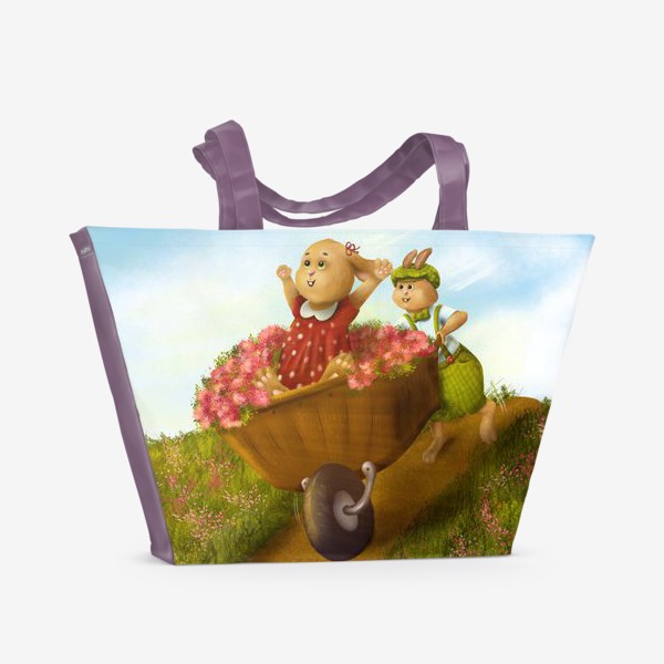 Пляжная сумка «Веселые кролики»