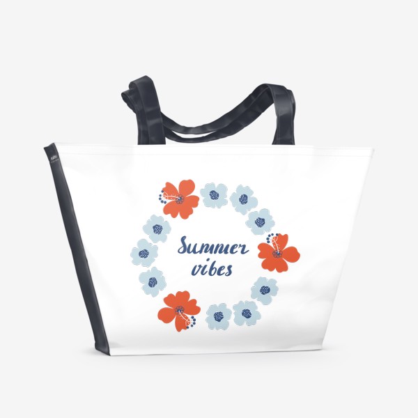 Пляжная сумка «Цветочный венок. Summer vibes.»