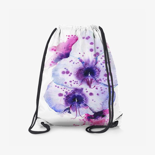 Рюкзак «Фиолетовые орхидеи. Акварель»