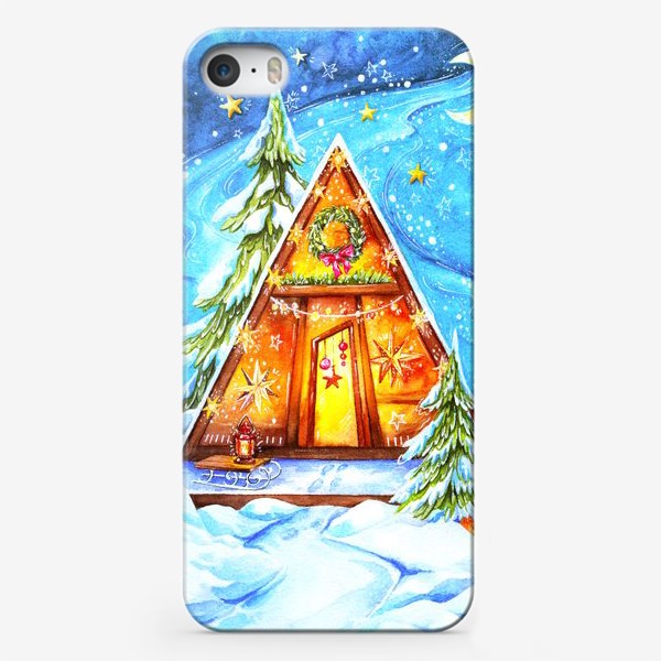 Чехол iPhone «У леса на опушке жила Зима в избушке»