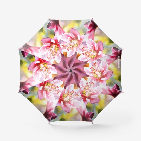 Зонт «Цветы сакуры акварель»