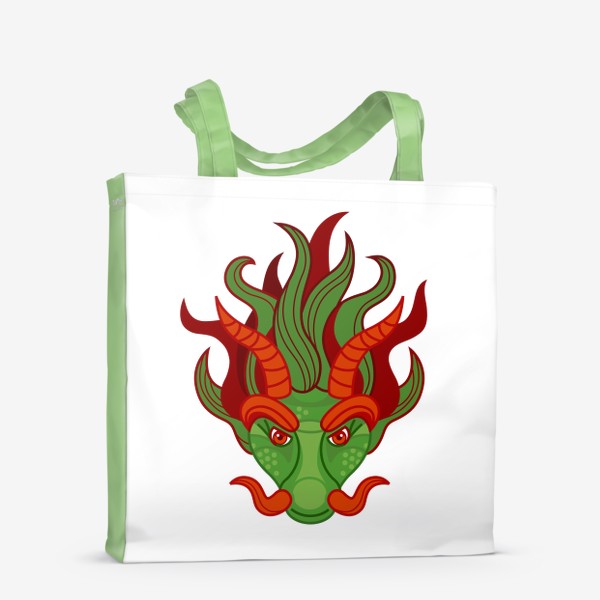 Сумка-шоппер «Зеленый китайский Дракон. Символ 2024»