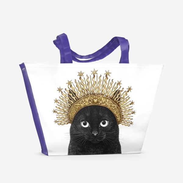 Пляжная сумка «Королева черных кошек»