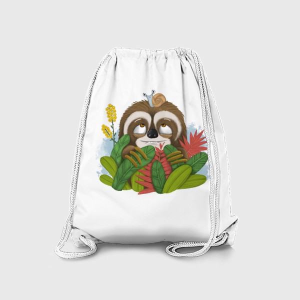 Рюкзак «Любопытный ленивец цвет»