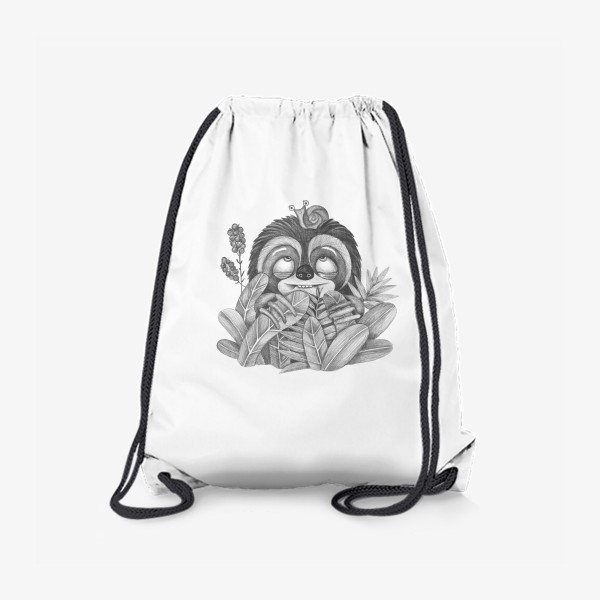 Рюкзак «Любопытный ленивец простым карандашом »