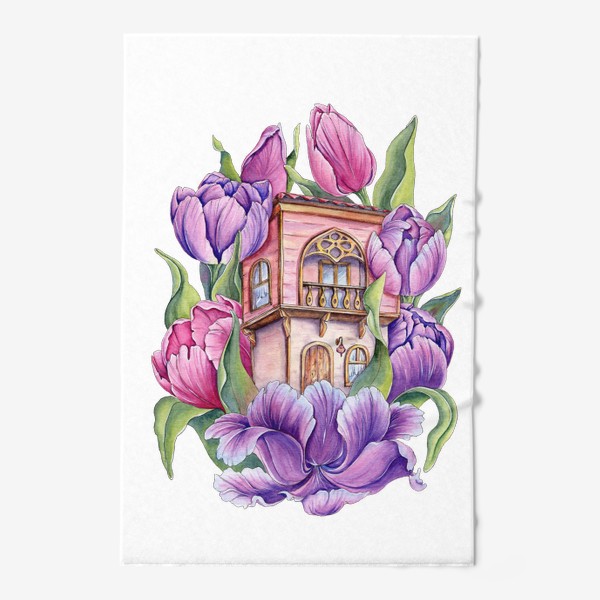 Полотенце «Тюльпанный домик»