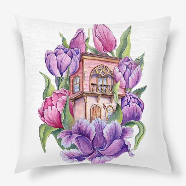 Подушка «Тюльпанный домик»