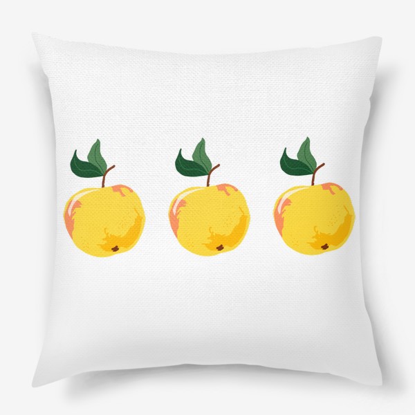Подушка «Три желтых яблока»