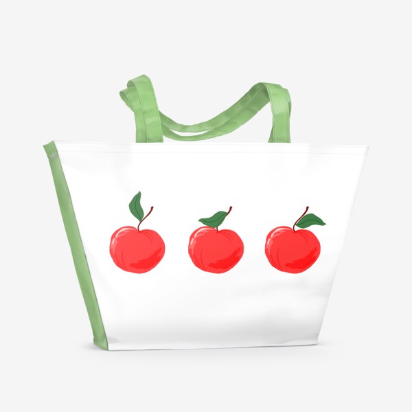 Пляжная сумка «Три красных яблока»