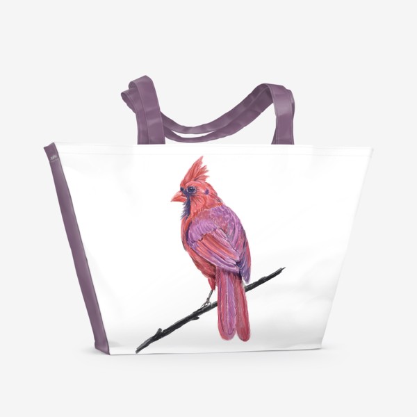 Пляжная сумка «Красный кардинал»