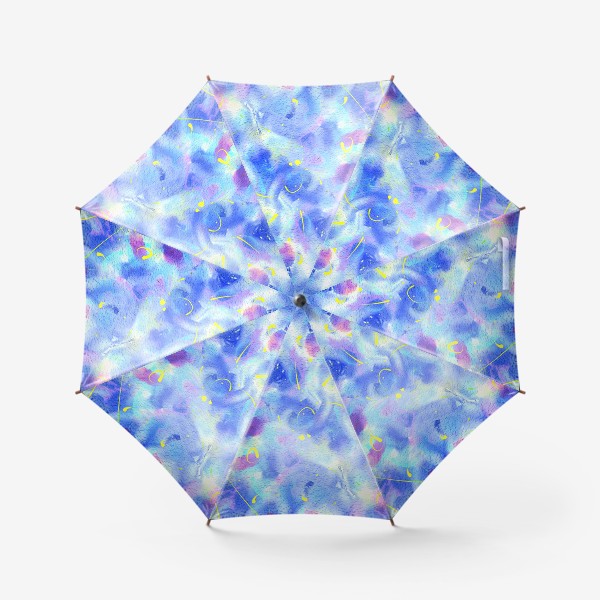 Зонт «Море. Синий. Абстракция. Акварель.»