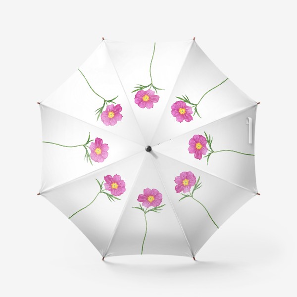 Зонт «Акварельный розовый пион»