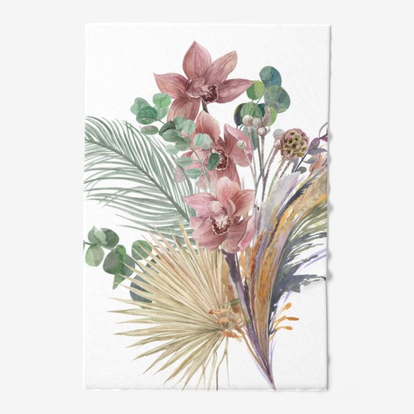 Полотенце «Орхидея и сухоцветы»