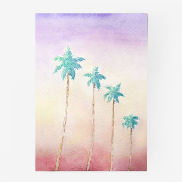 Постер «пальмы на закате»