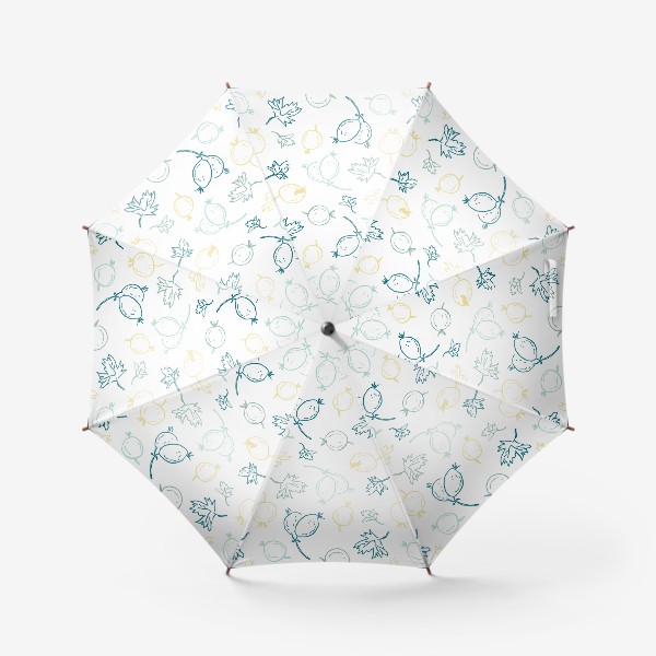 Зонт «Крыжовник, разноцветный паттерн »