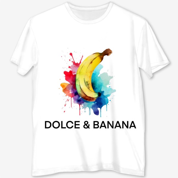 Футболка с полной запечаткой «Dolce and Banana watercolor»