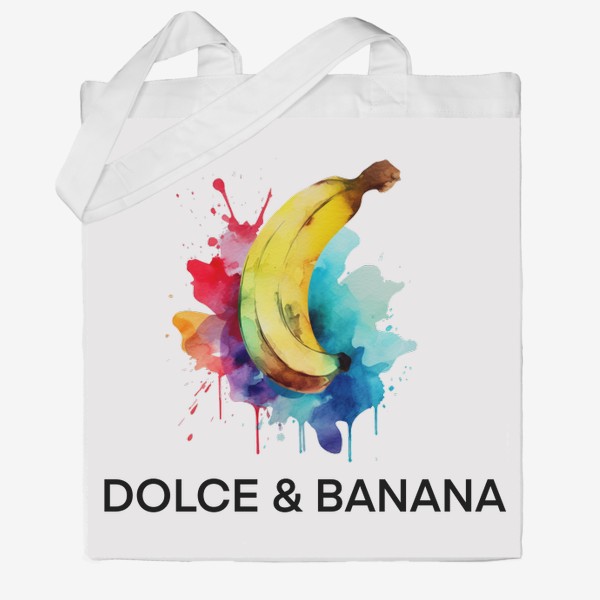 Сумка хб «Dolce and Banana watercolor»