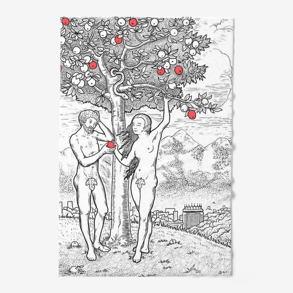 Полотенце «Адам и Ева в Алма-Ате»