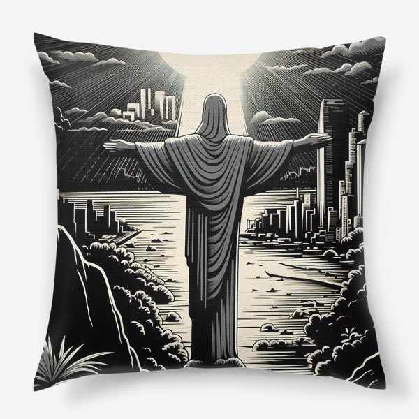Подушка «Статуя Христа-Искупителя»