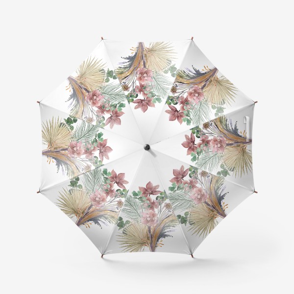 Зонт «Орхидея и сухоцветы»