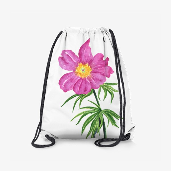 Рюкзак «Пион розовый акварельный»