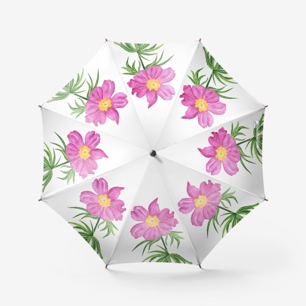 Зонт «Пион розовый акварельный»