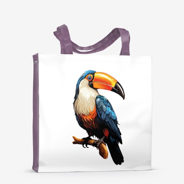 Сумка-шоппер «Яркий тукан - экзотическая тропическая птица»