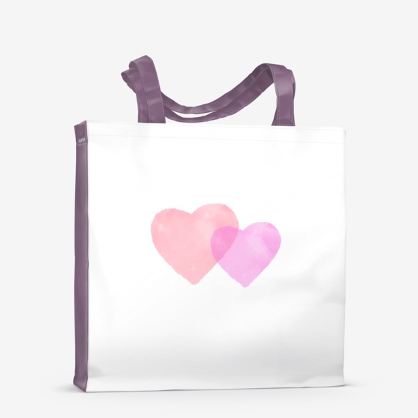 Сумка-шоппер «Два сердца - символ любви на 14 февраля»