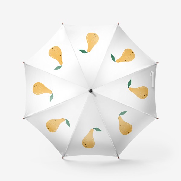 Зонт «Груша. Свежий спелый фрукт в дудл стиле»