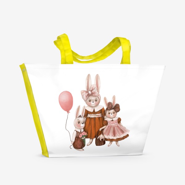 Пляжная сумка «Семья кроликов»