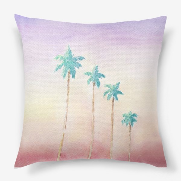 Подушка «пальмы на закате»