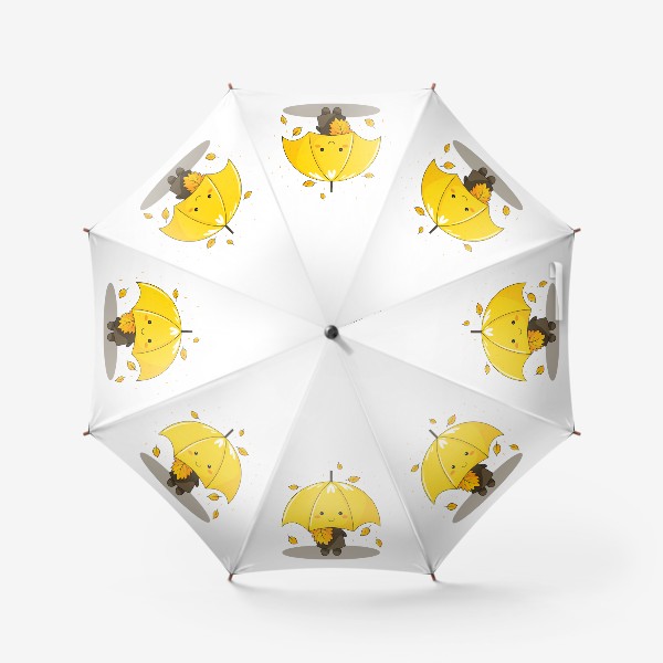 Зонт «Осенний зонтик и листья под дождиком»