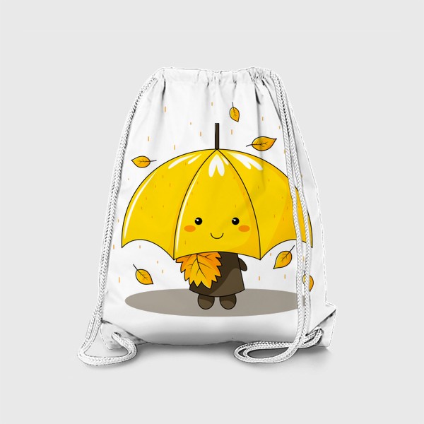 Рюкзак «Осенний зонтик и листья под дождиком»