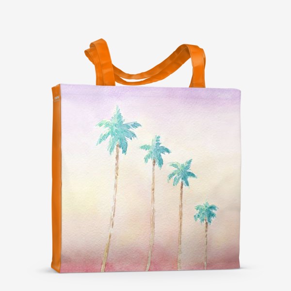 Сумка-шоппер «пальмы на закате»