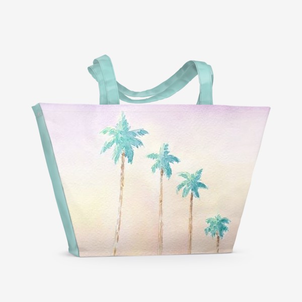 Пляжная сумка «пальмы на закате»