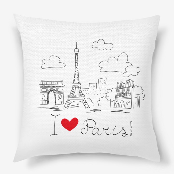 Подушка «Я люблю Париж»