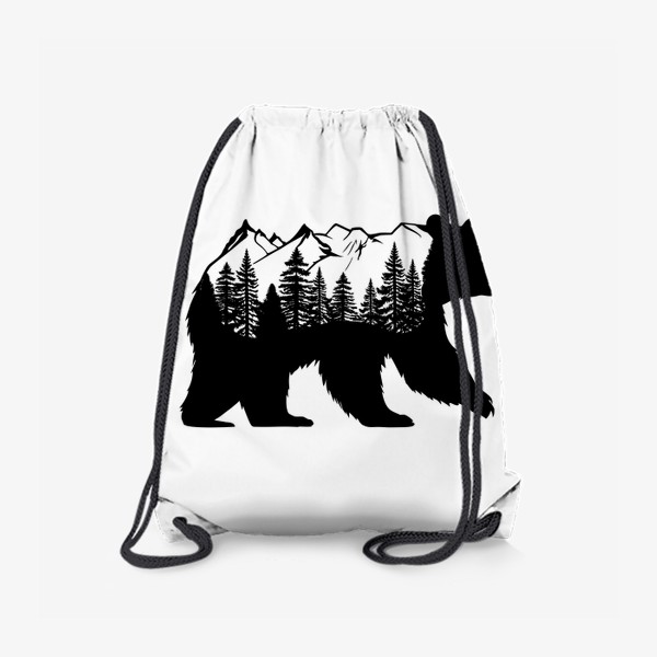 Рюкзак «Медведь с горами и лесом»