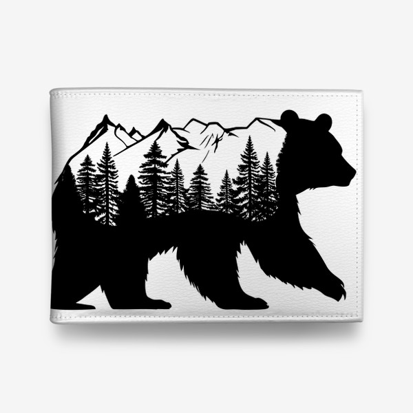 Кошелек «Медведь с горами и лесом»