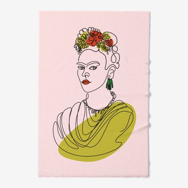 Полотенце «Фрида Кало. Абстрактный портрет художницы»