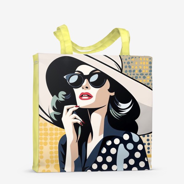 Сумка-шоппер «Модная женщина, фэшн иллюстарция»
