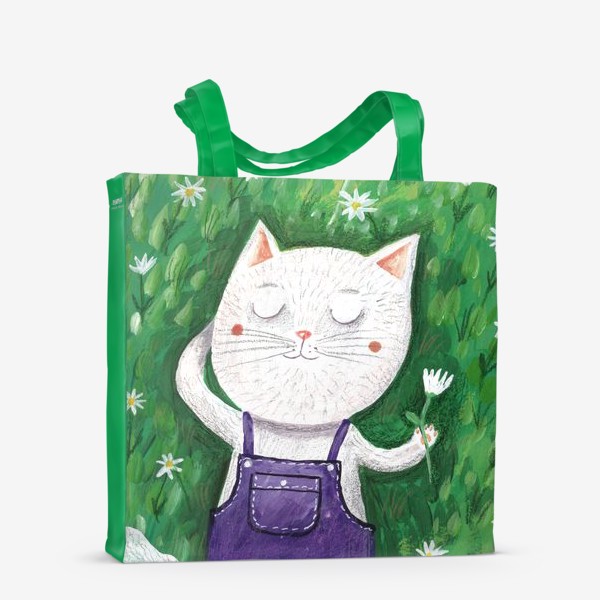 Сумка-шоппер «Кот на траве»