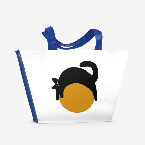 Пляжная сумка «Кот на шаре»