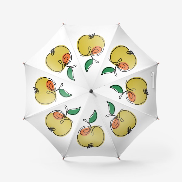 Зонт «Яблоко в стиле лайн арт»