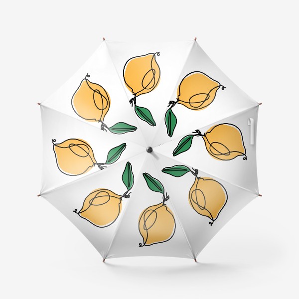 Зонт «Лимон в стиле лайн арт»