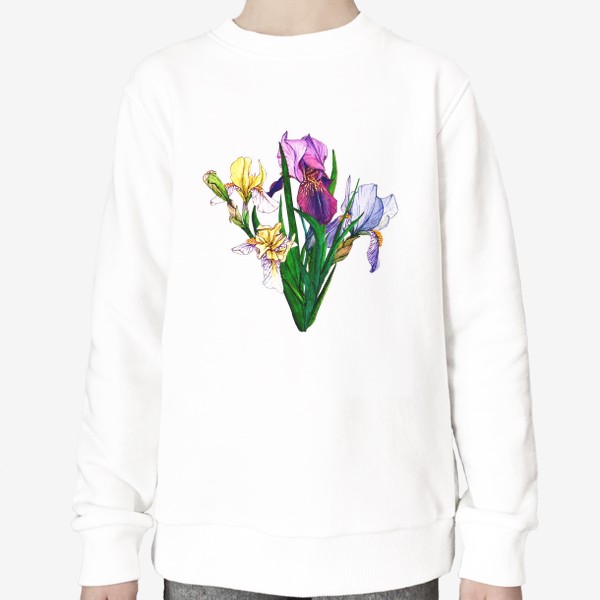 Свитшот «Watercolor irises»