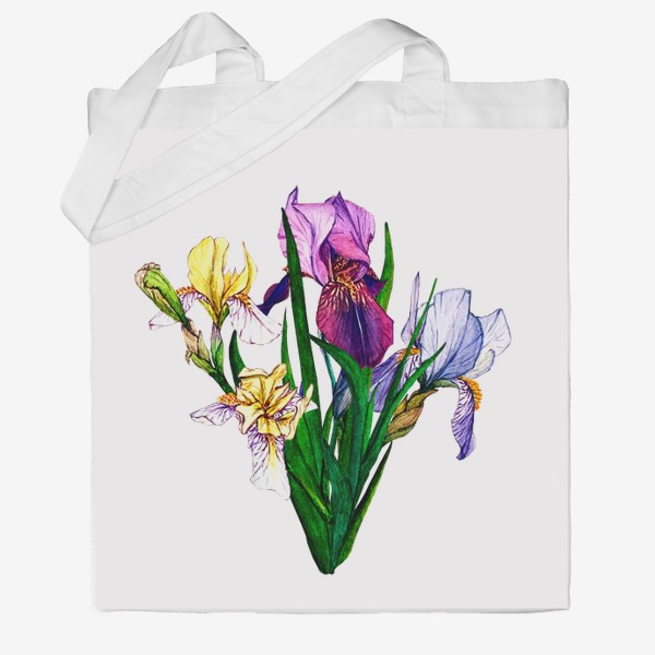 Сумка хб «Watercolor irises»